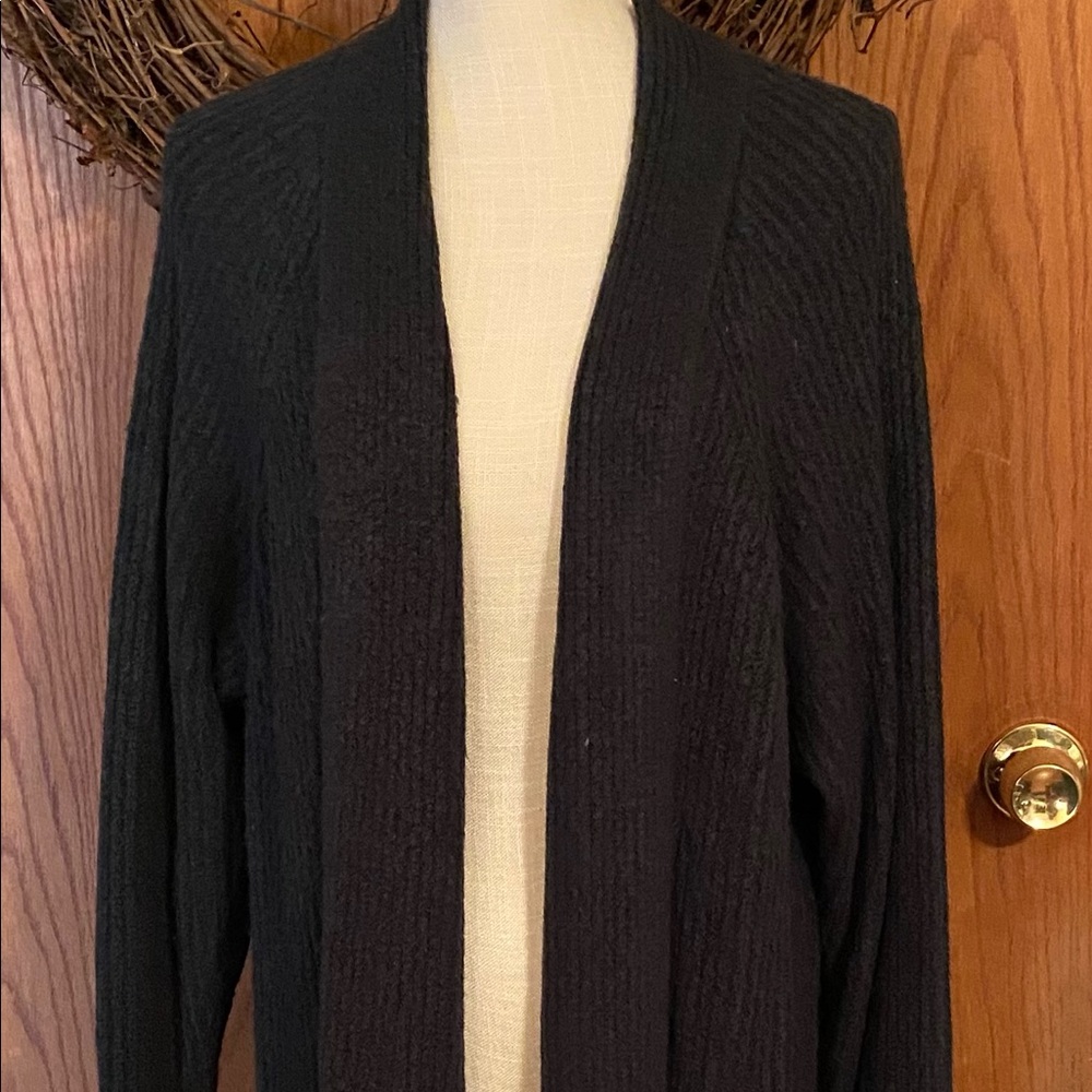 Ava & Viv - dark green full length cardigan